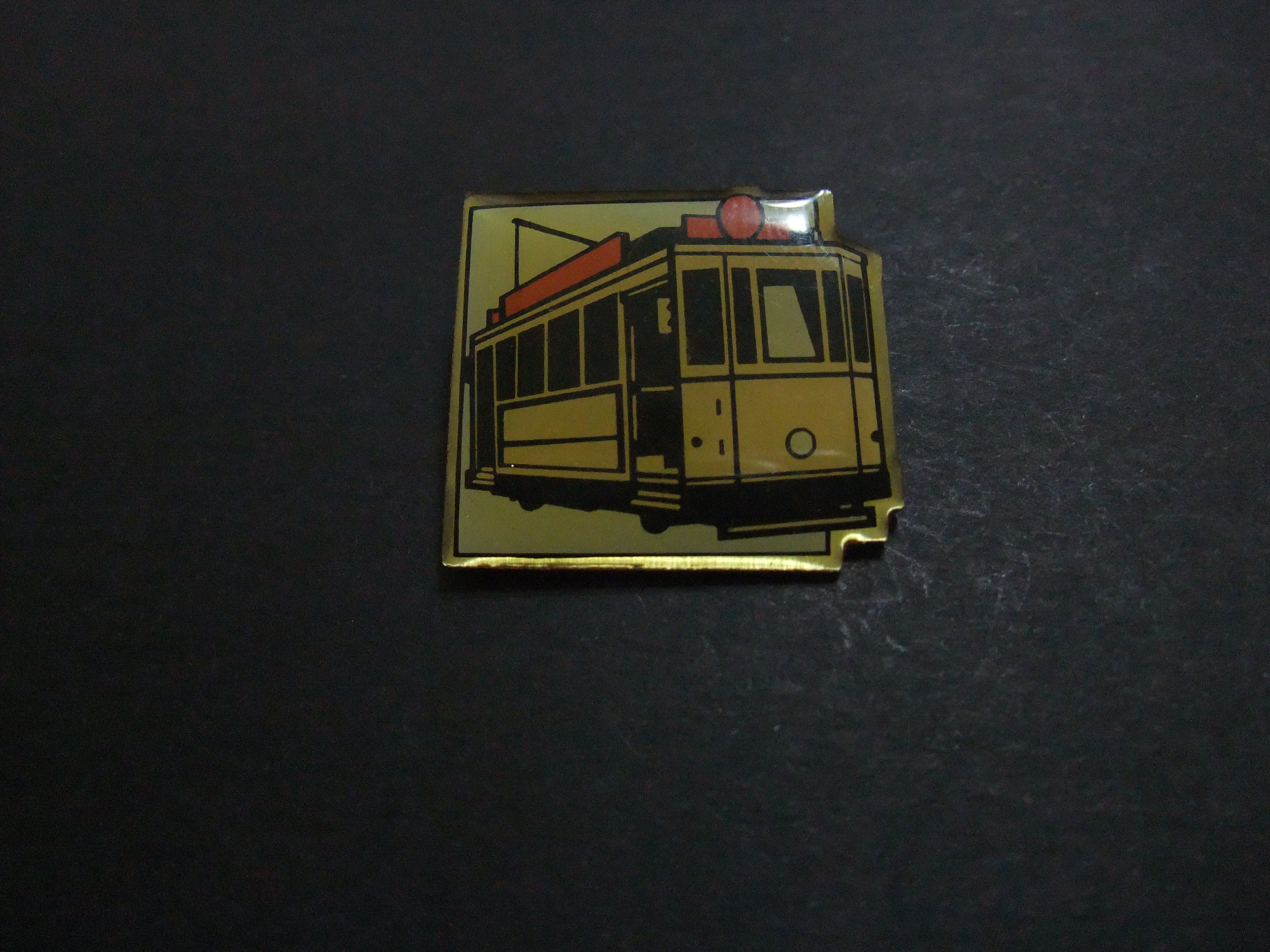 Oude gele tram